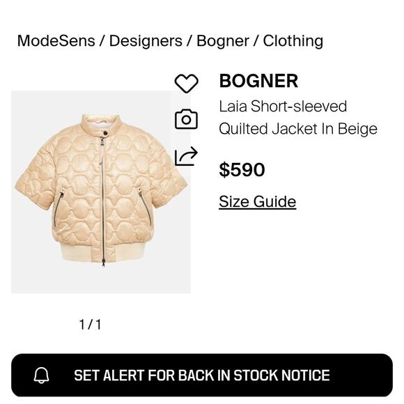 NWT $590 Bogner Green Laia Short Sleeve Full-Zip Quilted Jacket Size M , 8. 38 - Picture 11 of 14